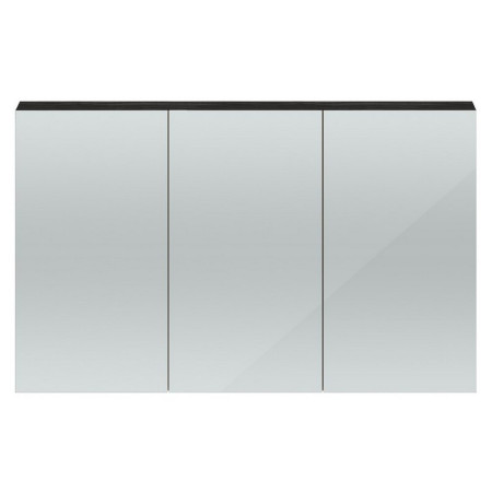 QUA011 Hudson Reed Modular Quartet 1350mm Mirror Cabinet in Hacienda Black
