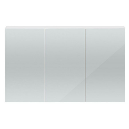 QUA009 Hudson Reed Modular Quartet 1350mm Mirror Cabinet in White Gloss