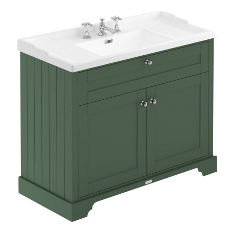 Hudson Reed Old London 1000mm Cabinet and Ceramic Basin 3TH Hunter Green