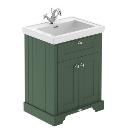 Hudson Reed Old London 1TH 600mm Hunter Green Vanity Unit and Fireclay Basin