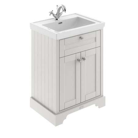 LOF404 Hudson Reed Old London 1TH 600mm Timeless Sand Vanity Unit and Fireclay Basin (1)