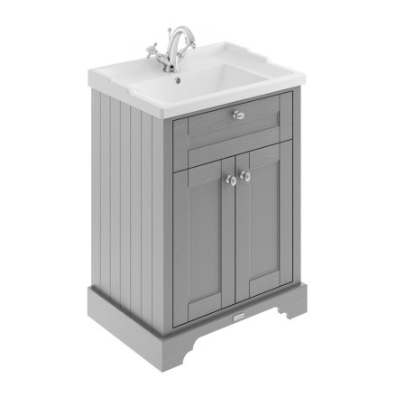 LOF203 Hudson Reed Old London 600mm Cabinet and Ceramic Basin 1TH Storm Grey