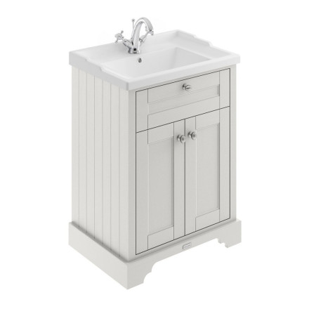 LOF403 Hudson Reed Old London 600mm Cabinet and Ceramic Basin 1TH Timeless Sand