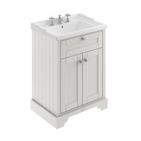LOF433 Hudson Reed Old London 600mm Cabinet and Ceramic Basin 3TH Timeless Sand