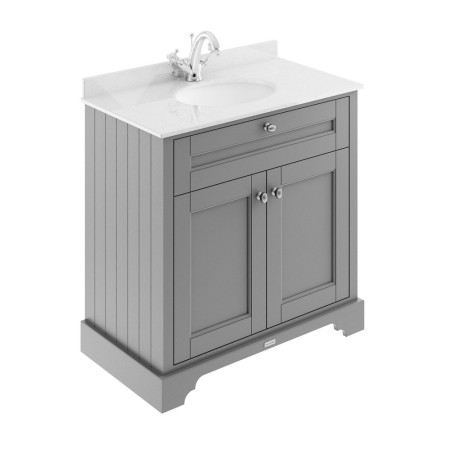 LON205 Hudson Reed Old London 800mm Basin Cabinet and Top Storm Grey