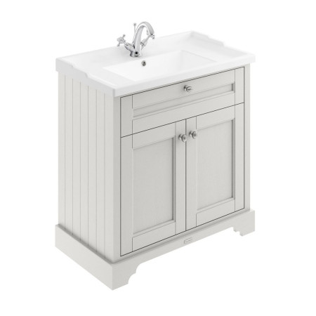 LOF405 Hudson Reed Old London 800mm Cabinet and Ceramic Basin 1TH Timeless Sand