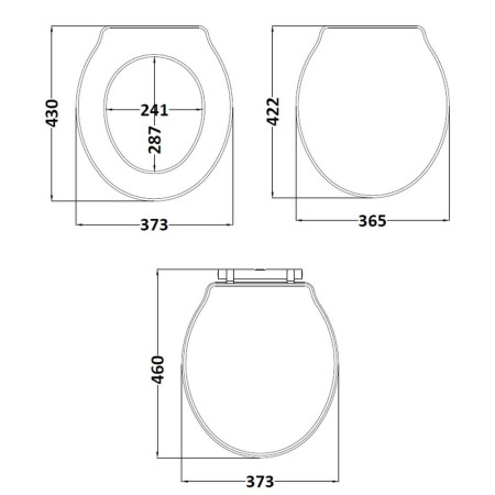 LOS298 Hudson Reed Old London Ryther Soft Close Toilet Seat Storm Grey (2)