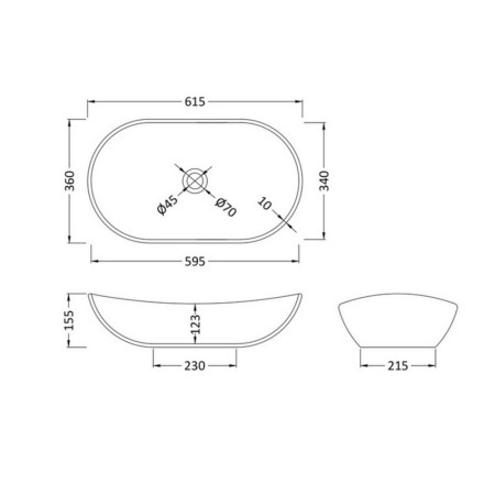 NBV159 Hudson Reed Oval Counter Top Vessel (2)
