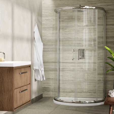 AQUD2 Hudson Reed Pacific D Shape 1050 x 925mm Shower Enclosure Lifestyle