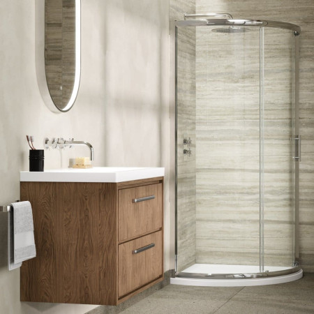 AQSE1 Hudson Reed Pacific Single Entry 860mm Shower Enclosure Lifestyle