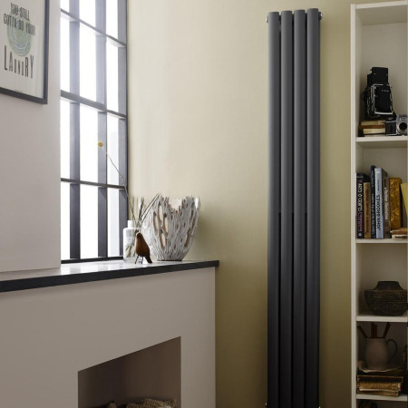 HRE009 Hudson Reed Revive Compact Anthracite 1800 x 237mm Double Panel Lifestyle