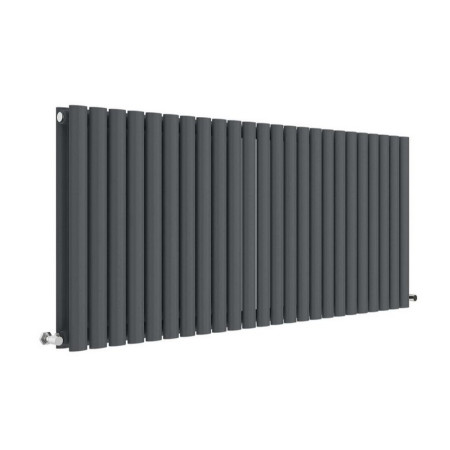 HLA40D Hudson Reed Revive Horizontal Anthracite 600 x 1398mm Double Panel Radiator (1)
