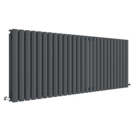 HLA42D Hudson Reed Revive Horizontal Anthracite 600 x 1572mm Double Panel Radiator (1)