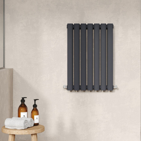 HLA37D Hudson Reed Revive Horizontal Anthracite 600 x 412mm Double Panel Radiator Lifestyle