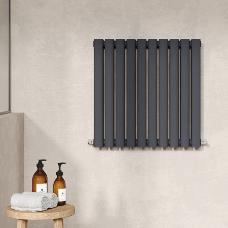 HLA38D Hudson Reed Revive Horizontal Anthracite 600 x 586mm Double Panel Radiator Lifestyle