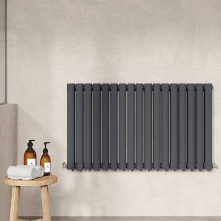 HLA39D Hudson Reed Revive Horizontal Anthracite 600 x 992mm Double Panel Radiator Lifestyle