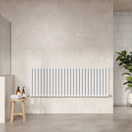 HL342D Hudson Reed Revive Horizontal White 600 x 1572mm Double Panel Radiator Lifestyle