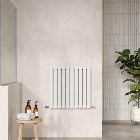 HL338 Hudson Reed Revive Horizontal White 600 x 586mm Single Panel Radiator Lifestyle