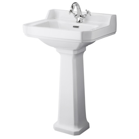 Hudson Reed Richmond 560mm Comfort Height 1TH Basin & Pedestal