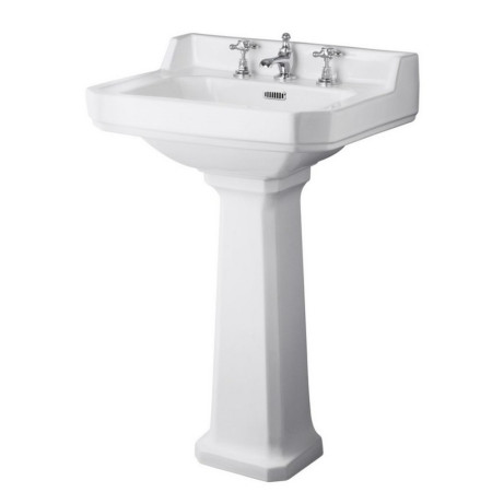 Hudson Reed Richmond 560mm Standard Height 3TH Basin & Pedestal