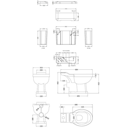 CCR014 Hudson Reed Richmond Close Coupled WC Pan & Cistern (2)