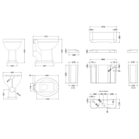 CCR034 Hudson Reed Richmond Comfort Height Low Level WC & Cistern (2)