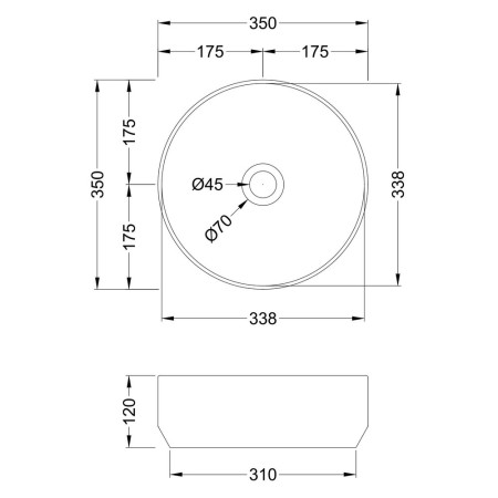 NBV162 Hudson Reed Round Counter Top Vessel (2)