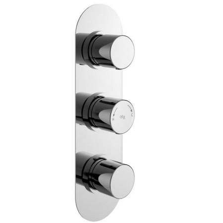 Hudson Reed Round Triple Concealed Shower Valve with Diverter