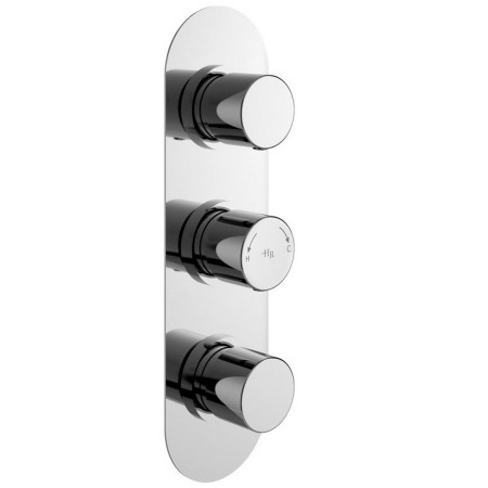 Hudson Reed Round Triple Concealed Thermostatic Shower Valve