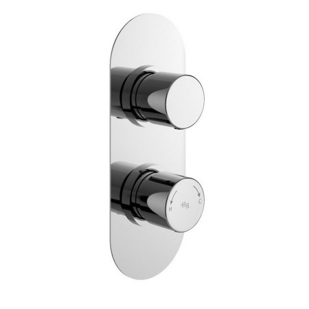Hudson Reed Round Twin Concealed Shower Valve with Diverter