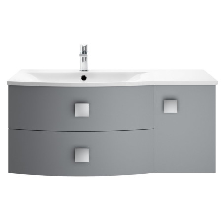 Hudson Reed Sarenna 1000mm Wall Hung Cabinet & Basin Dove Grey Left Hand