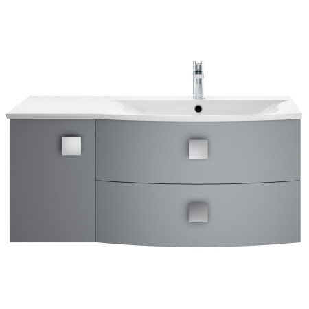 Hudson Reed Sarenna 1000mm Wall Hung Cabinet & Basin Dove Grey Right Hand