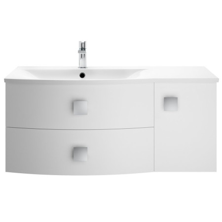 SAR102L Hudson Reed Sarenna 1000mm Wall Hung Cabinet & Basin Moon White Left Hand
