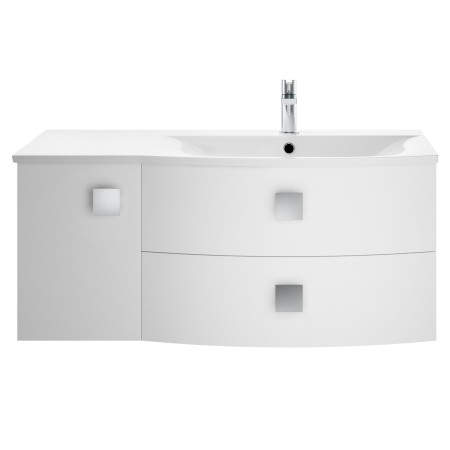 Hudson Reed Sarenna 1000mm Wall Hung Cabinet & Basin Moon White Right Hand