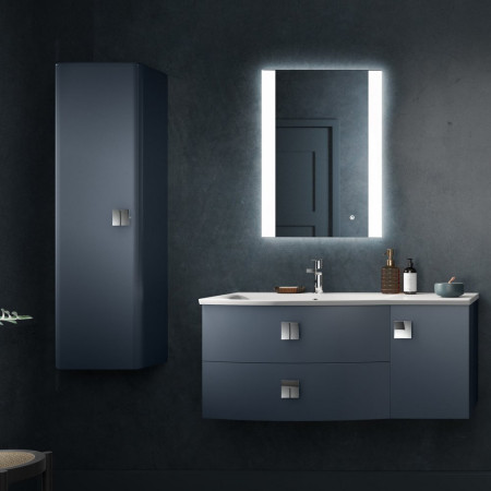 SAR362 Hudson Reed Sarenna 350mm Wall Hung Tall Unit in Mineral Blue Lifestyle