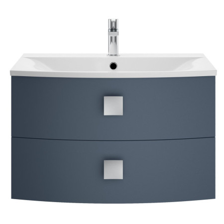 SAR301 Hudson Reed Sarenna 700mm Wall Hung Cabinet & Basin Mineral Blue
