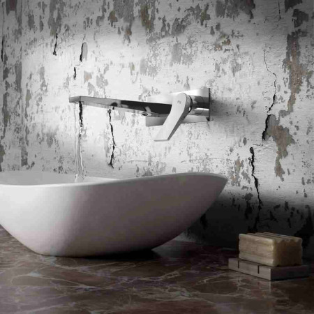 SOA328 Hudson Reed Soar Wall Mounted Basin Mixer with Countertop Basin