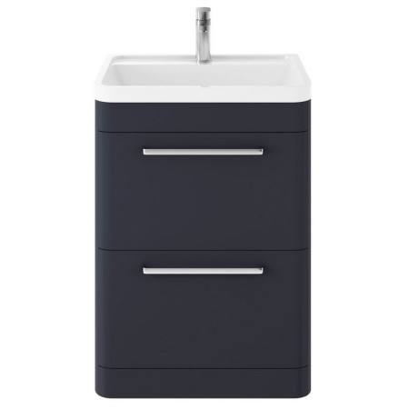 Hudson Reed Solar 600mm Floor Standing Indigo Blue Vanity Unit with Basin