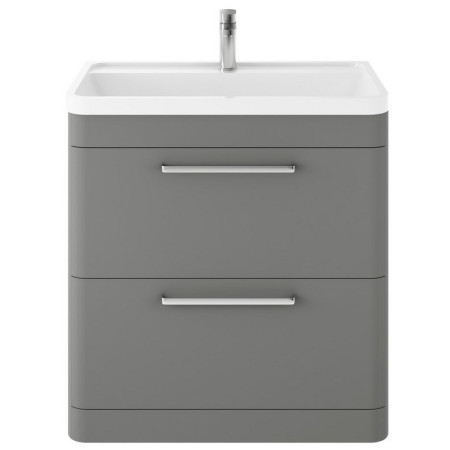 Hudson Reed Solar 800mm Floor Standing Cool Grey Vanity Unit with Basin