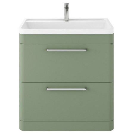 Hudson Reed Solar 800mm Floor Standing Fern Green Vanity Unit with Basin