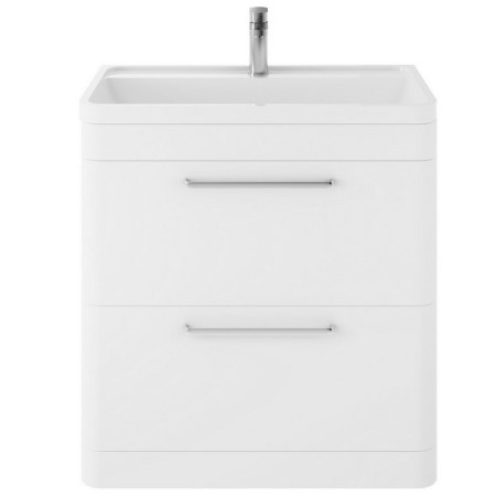 Hudson Reed Solar 800mm Floor Standing Pure White Vanity Unit with Basin