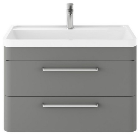 Hudson Reed Solar 800mm Wall Hung Cool Grey Vanity Unit with Basin