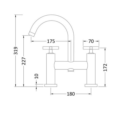 TEX453 Hudson Reed Tec Crosshead Black Bath Filler (2)