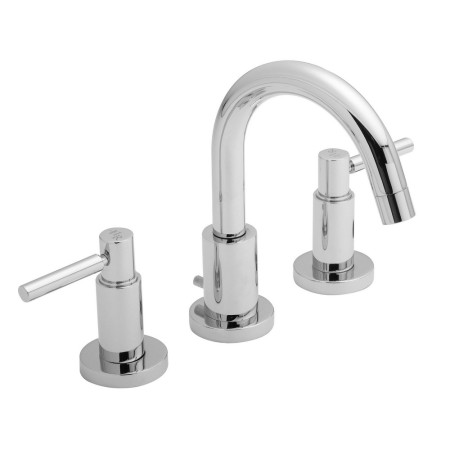 TEL337 Hudson Reed Tec Lever 3 Tap Hole Basin Mixer with Pop Up Waste (1)