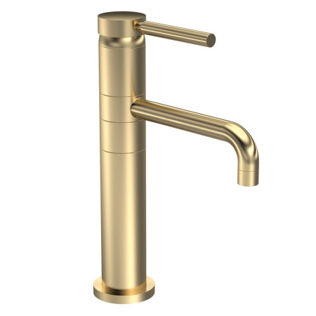 Hudson Reed Tec Lever Brushed Brass High Rise Basin Mixer