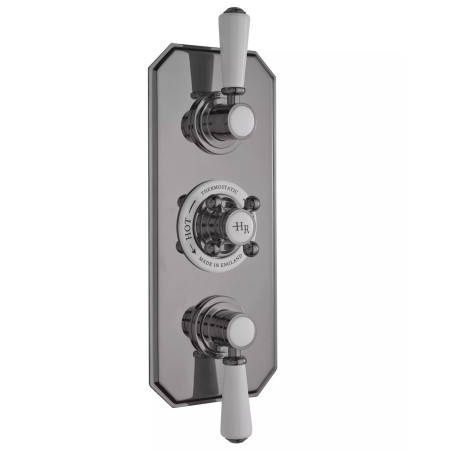 Hudson Reed Topaz Brushed Pewter Triple Concealed Thermostatic Shower Valve