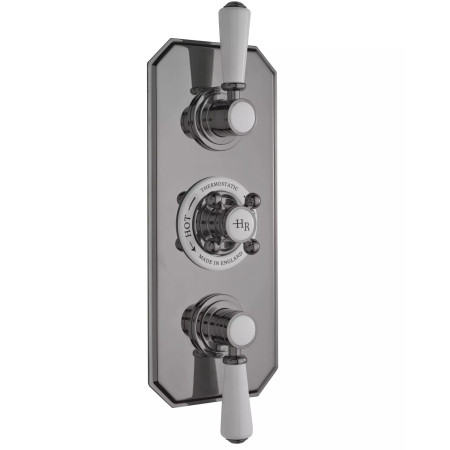 Hudson Reed Topaz Brushed Pewter Triple Concealed Thermostatic Shower Valve with Diverter