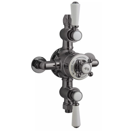 Hudson Reed Topaz Brushed Pewter Triple Exposed Thermostatic Shower Valve