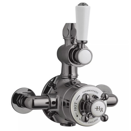 Hudson Reed Topaz Brushed Pewter Twin Exposed Thermostatic Shower Valve