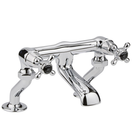 Hudson Reed Topaz Crosshead Dome Black Bath Filler